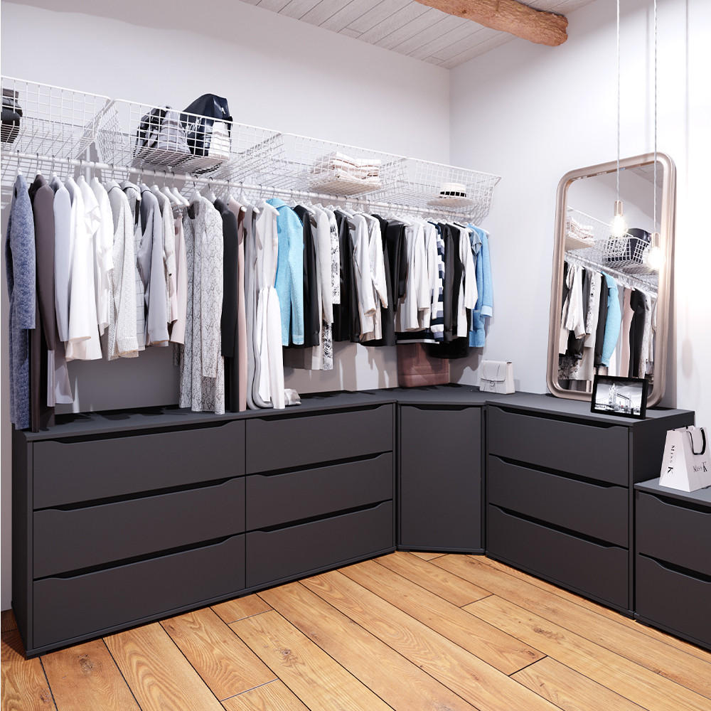 KOMMODE Ruben Anthrazit 160 x 77.6 cm - Anthrazit, Holzwerkstoff (48/77.6/160cm) - Vicco