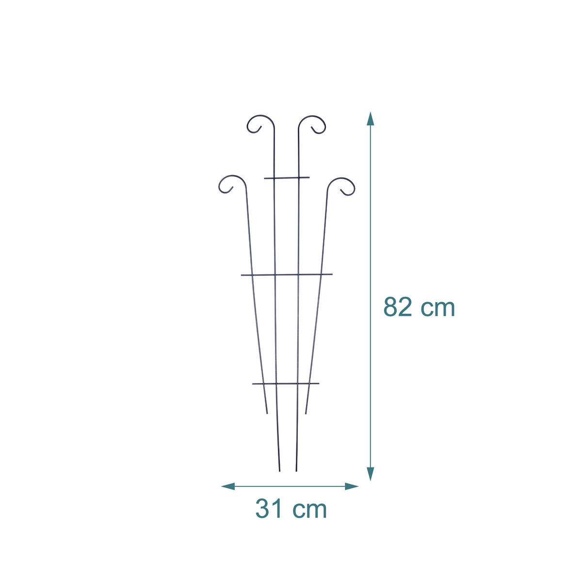 GRILAJ Negru 4-piese oțel - negru, metal (31/82/0.5cm) - Relaxdays