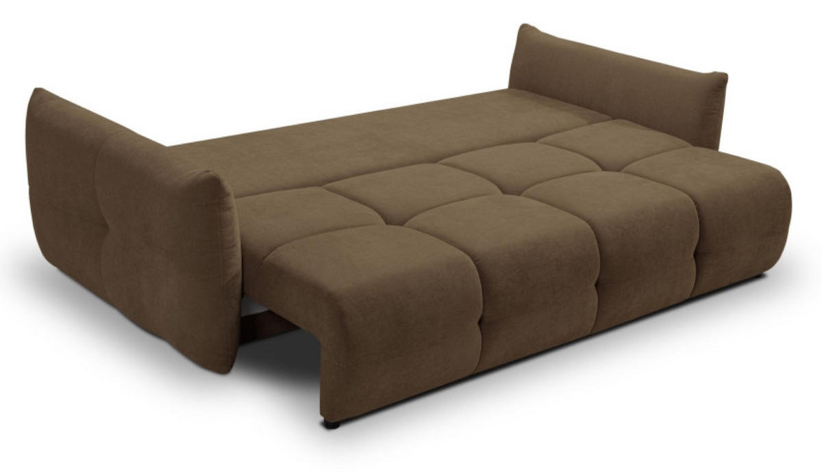 SOFA Braun BASTO Gepolstert Mit Schlaffunktion - Braun, Textil (245/86/110cm) - Sepro Meble