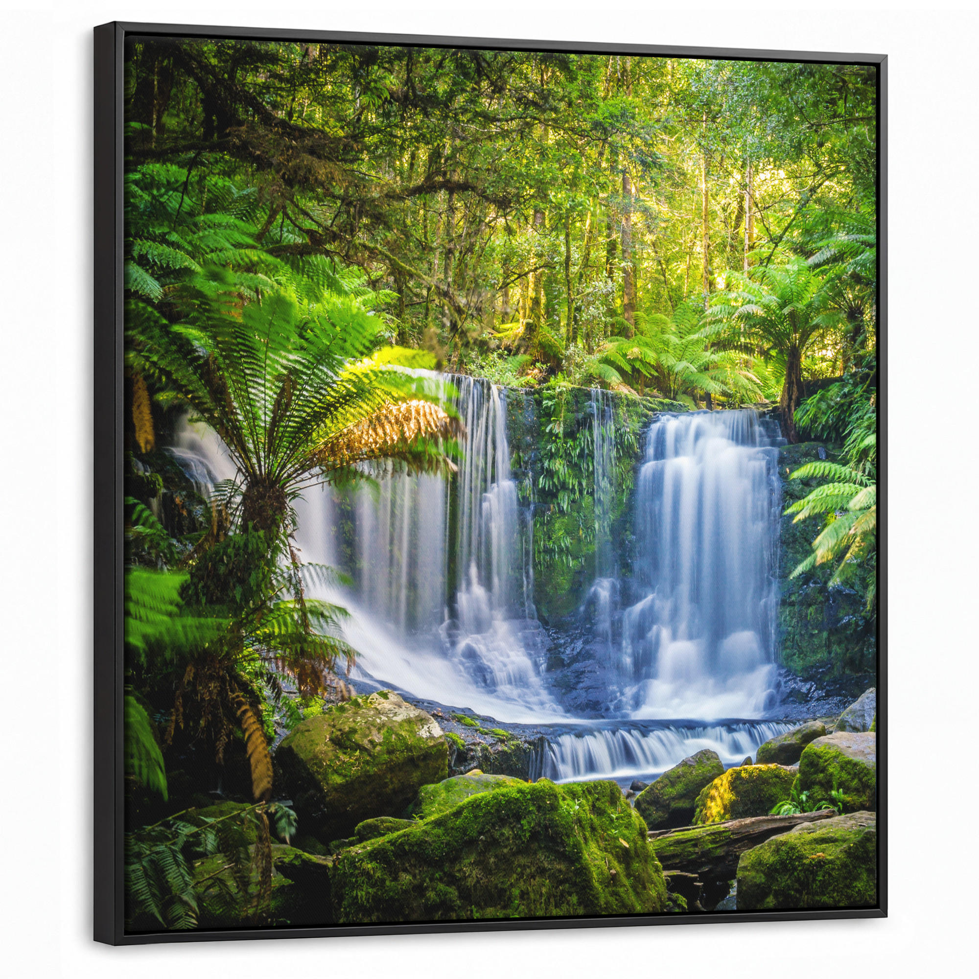 MuchoWow Leinwand Dunkelgrün 90x90 cm