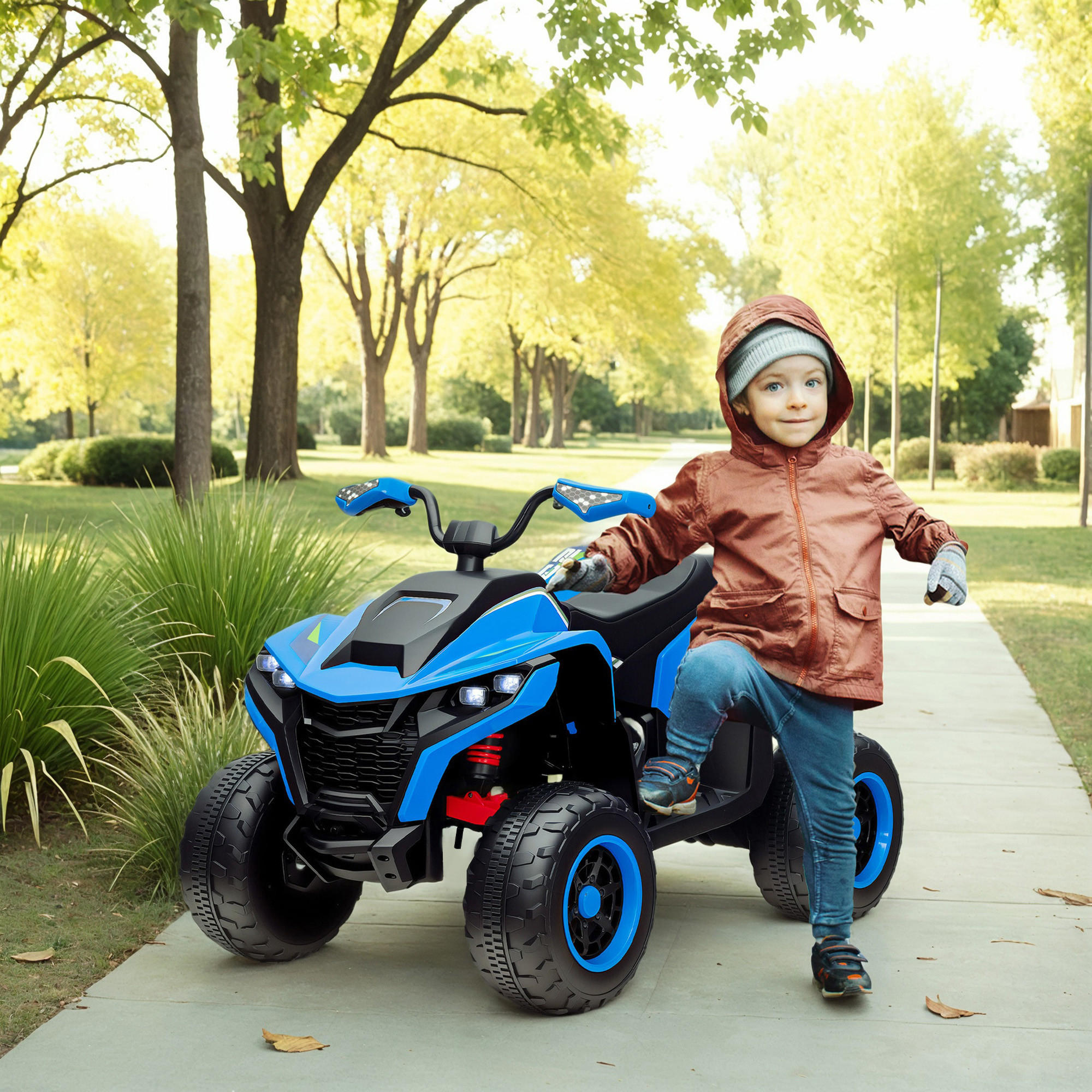KINDER ELEKTRO-QUAD, Blau, Kunststoff, Metall - Blau, Kunststoff (109/69/75cm) - AIYAPLAY