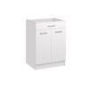 KÜCHENUNTERSCHRANK D60 2D 1SZ weiss - Weiß, Holzwerkstoff (60/82/44cm) - roe furniture