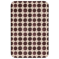 KOUPELNOVÁ PŘEDLOŽKA Puntíky - Vzor - Hnědý 60x90 cm - bordeaux, textil/plast (60/90cm)