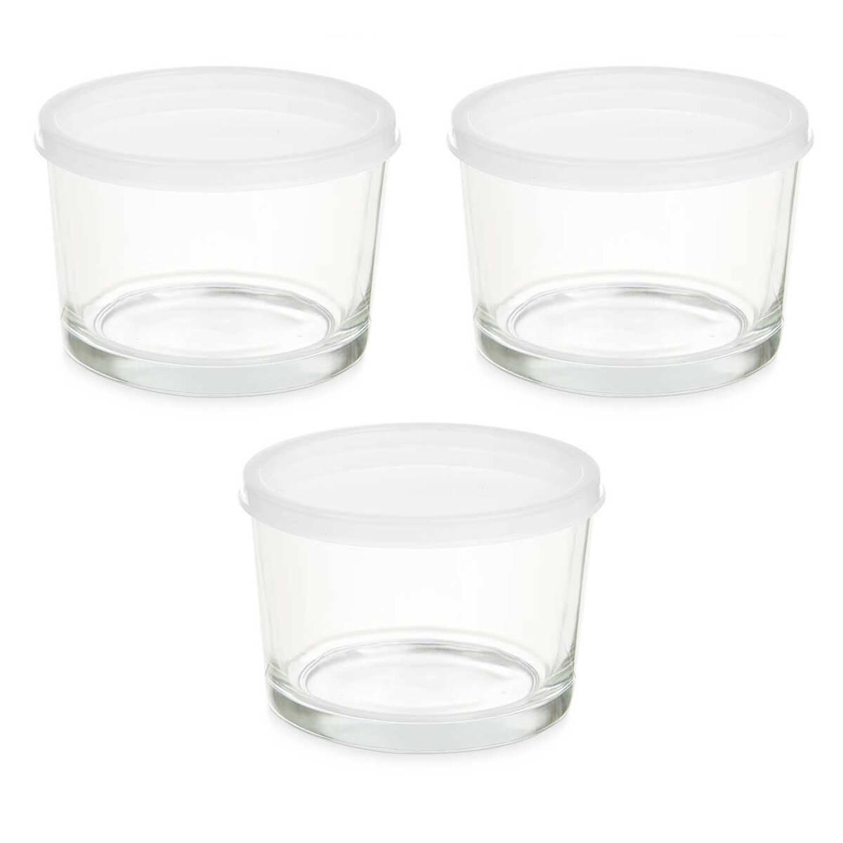 LUNCHBOXEN 200 ml 3er-Set - Transparent, Glas (29/6/9cm)