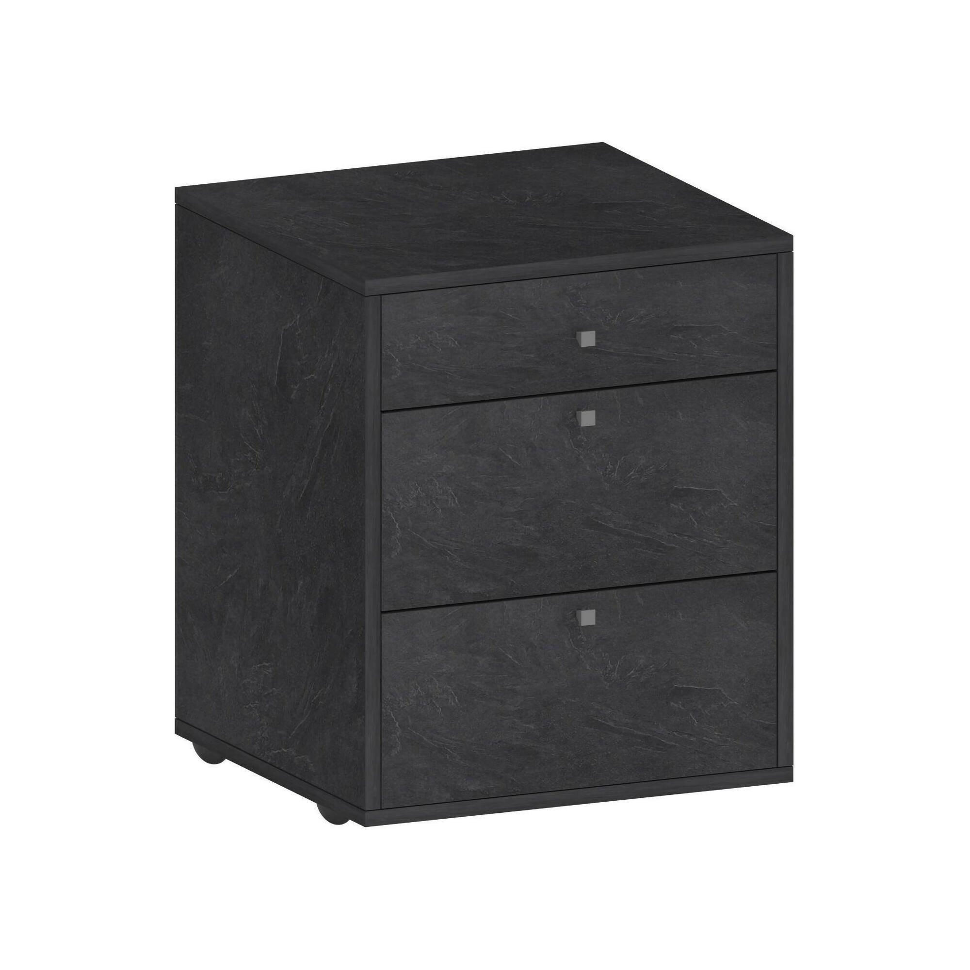 KOMMODE Schiefer 45/47/61 cm - Grau, Holzwerkstoff (47/61/45cm) - DMORA