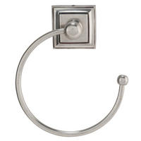 WANDHANDTUCHHALTER aus Messing Alpha - 15/5/17 cm - Silberfarben, Metall (5/17/15cm) - Signature