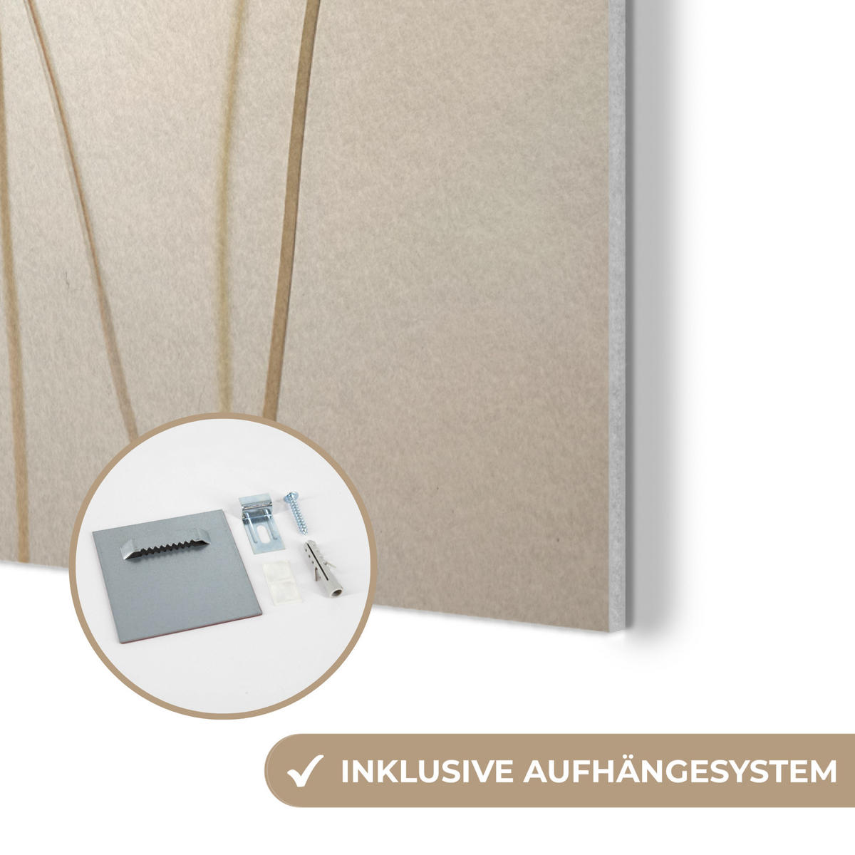 AKUSTIKPANEEL Sonnenlicht - Löwenzahn - Botanisch - Blumen 60x80 cm - Creme, Textil (60/0.9/80cm) - MuchoWow