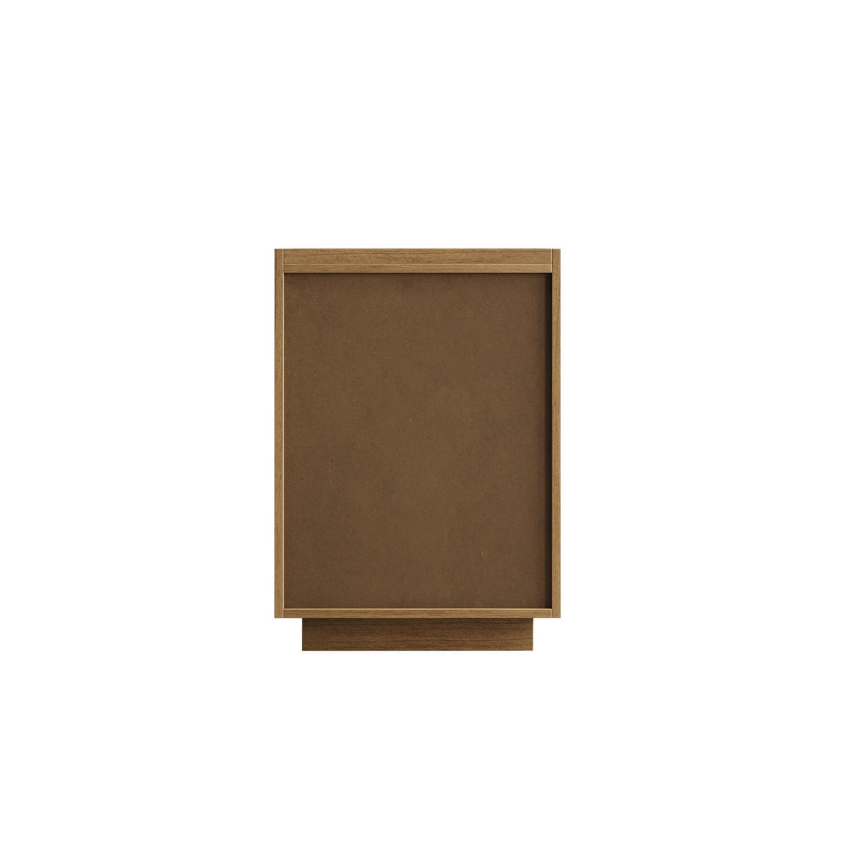 NACHTTISCH aus MDF und Holzwerkstoff 38x48x55 cm Eichefarben mit 2 Schubladen und griffloser Front - Nussbaumfarben, Holzwerkstoff (38/50/48cm) - Modfu