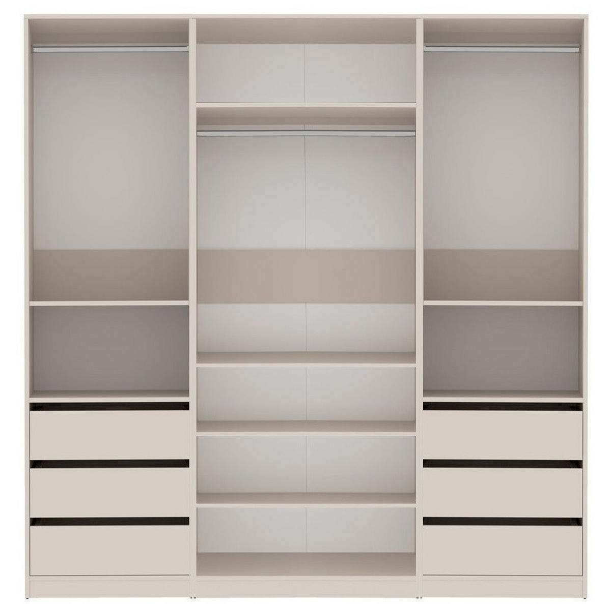 KLEIDERSCHRANK TRES SET T/C CASHMERE 200/206/51 cm - Kaschmir, Holzwerkstoff (200/206/51cm) - Marmex Möbel