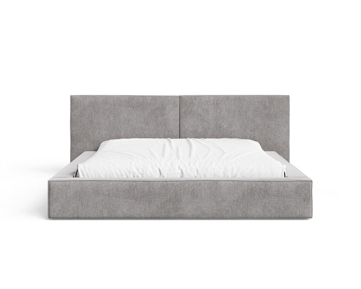 POLSTERBETT 06 140x200 cm – Tresor - Bett mit Bettkasten, Metall-Lattenrost - Grau, Holz (140/200cm) - ROYAL24_MARKT