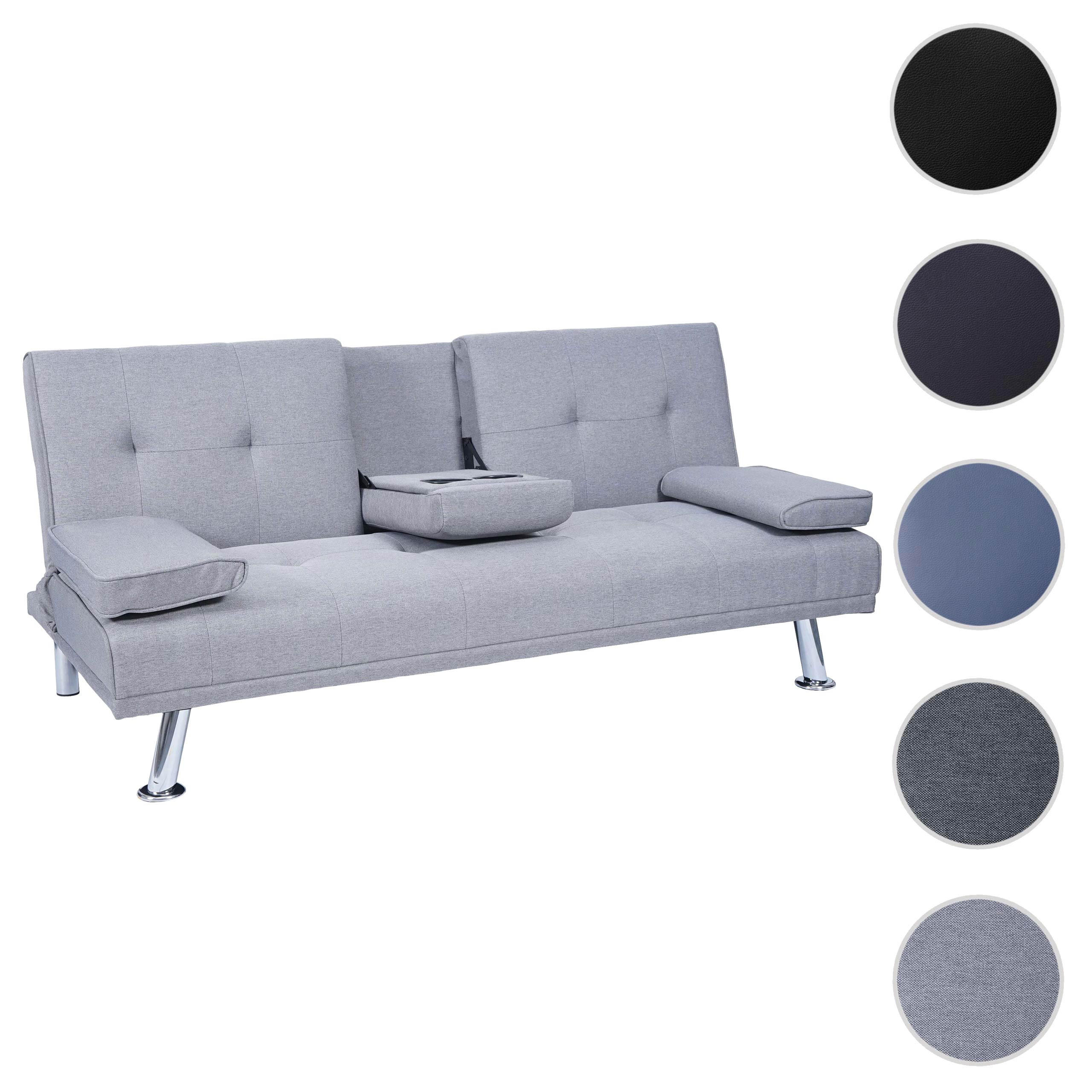 3-SITZER-SOFA Hellgrau - Hellgrau, Textil (166/77/81cm) - MCW