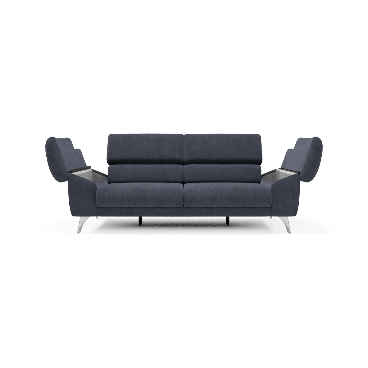 LINEARSOFA Donatello - Blaugrau, Metall (213/76/102cm) - Divani.store