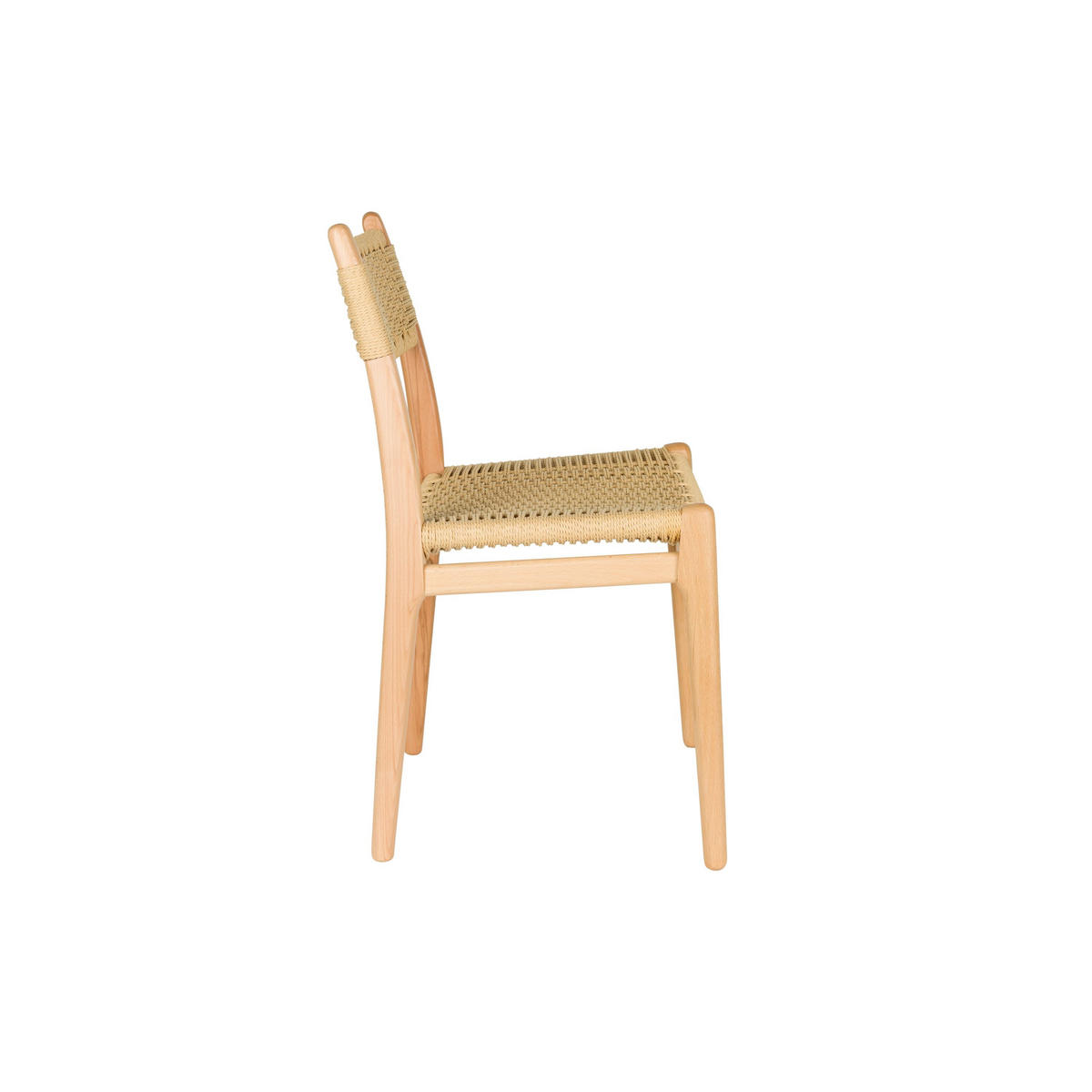 ESSZIMMERSTUHL Cecile Natur - 2 er Set - Beige, Holz (50.5/81/47.5cm) - Dutchbone