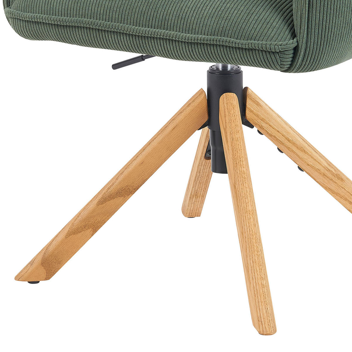 BÜROSTUHL Mika-Leya - Honigeiche/Grün, Eichenholz/Holz (60/89/63cm) - DUBI Möbel