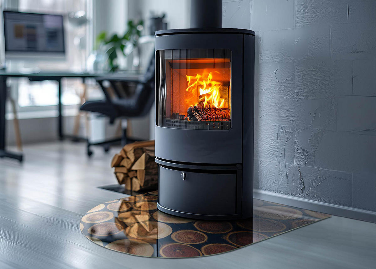 GLASPLATTE für Kamin 80x70 cm Braun - Braun, Glas (80/70/0.4cm) - ArtPrintCave