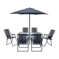 GARTENSET Convivia 6-Sitzer Anthrazit - Anthrazit, Glas - Habitat Garten