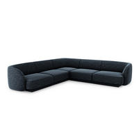 WENDBARES-ECKSOFA Miley aus Chenille-Stoff königsblau 5 Sitzplätze - Blau, Textil (255/255cm) - Micadoni