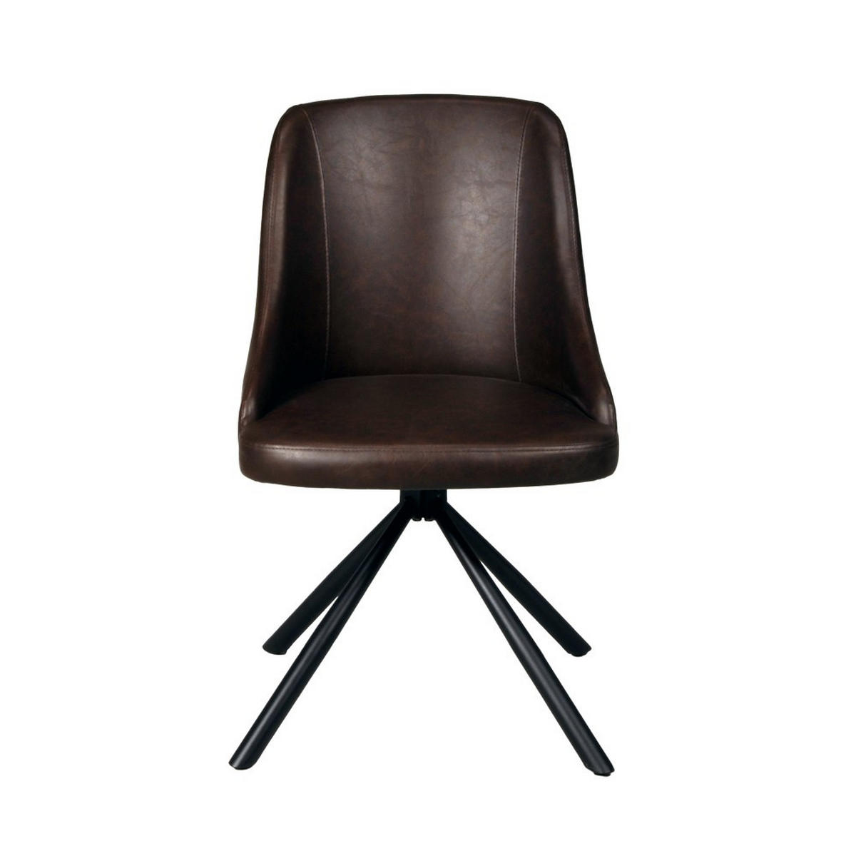 STÜHLE 4-Set Drehstühlen HORIZON/ Braun - Schwarz/Braun, Metall (50/85/60cm) - Weber Industries