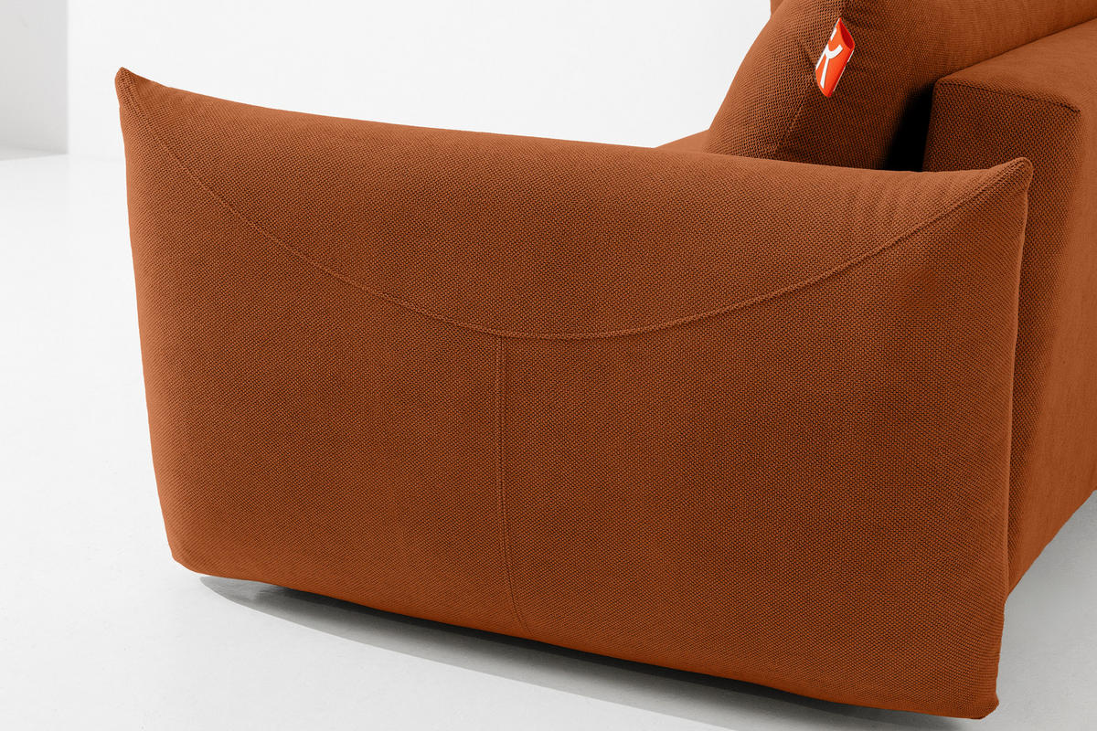 3-SITZER-SOFA LAVIS, Rot - Rot, Holz/Textil (242/87/111cm) - KONSIMO®