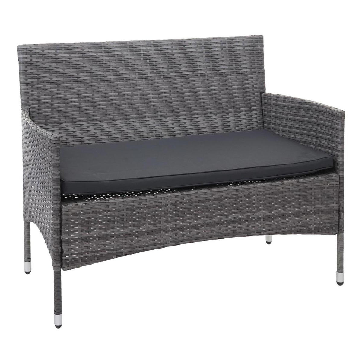 GARTEN-SET Grau Kissen Dunkelgrau - Grau, Metall - PROREGAL