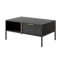 COUCHTISCH Anthrazit LARYSA H Mit Metallgestell 60x61x44.4 cm - Graphitfarben, Holzwerkstoff (61/60/44.4cm) - Sepro Meble