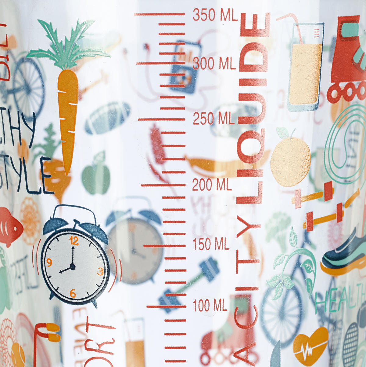 4XGLASBECHER - Multicolor, Glas/Kunststoff (0.35L) - Relaxdays