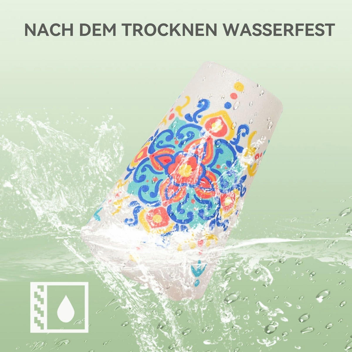 ACRYLMALSTIFTE Set 36 Farben Pinselspitze wasserfest - Multicolor, Kunststoff (9.7/22.8/15cm)