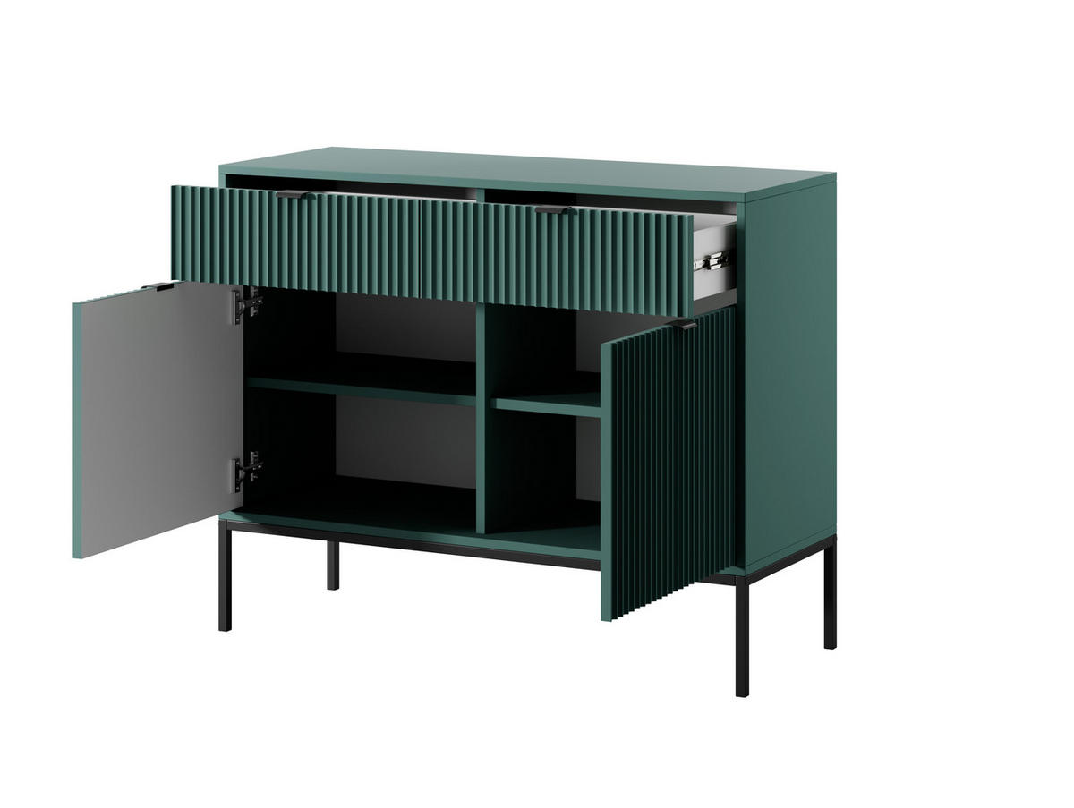 SIDEBOARD GRÜN - Grün, Holzwerkstoff (104/83/39cm) - FURNLUX