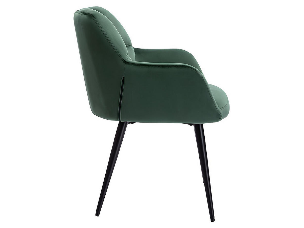 STUHL 6er-Set - Samt & Metall - Grün - PEGA - Grün, Textil (62/78/58.5cm) - Pascal Morabito