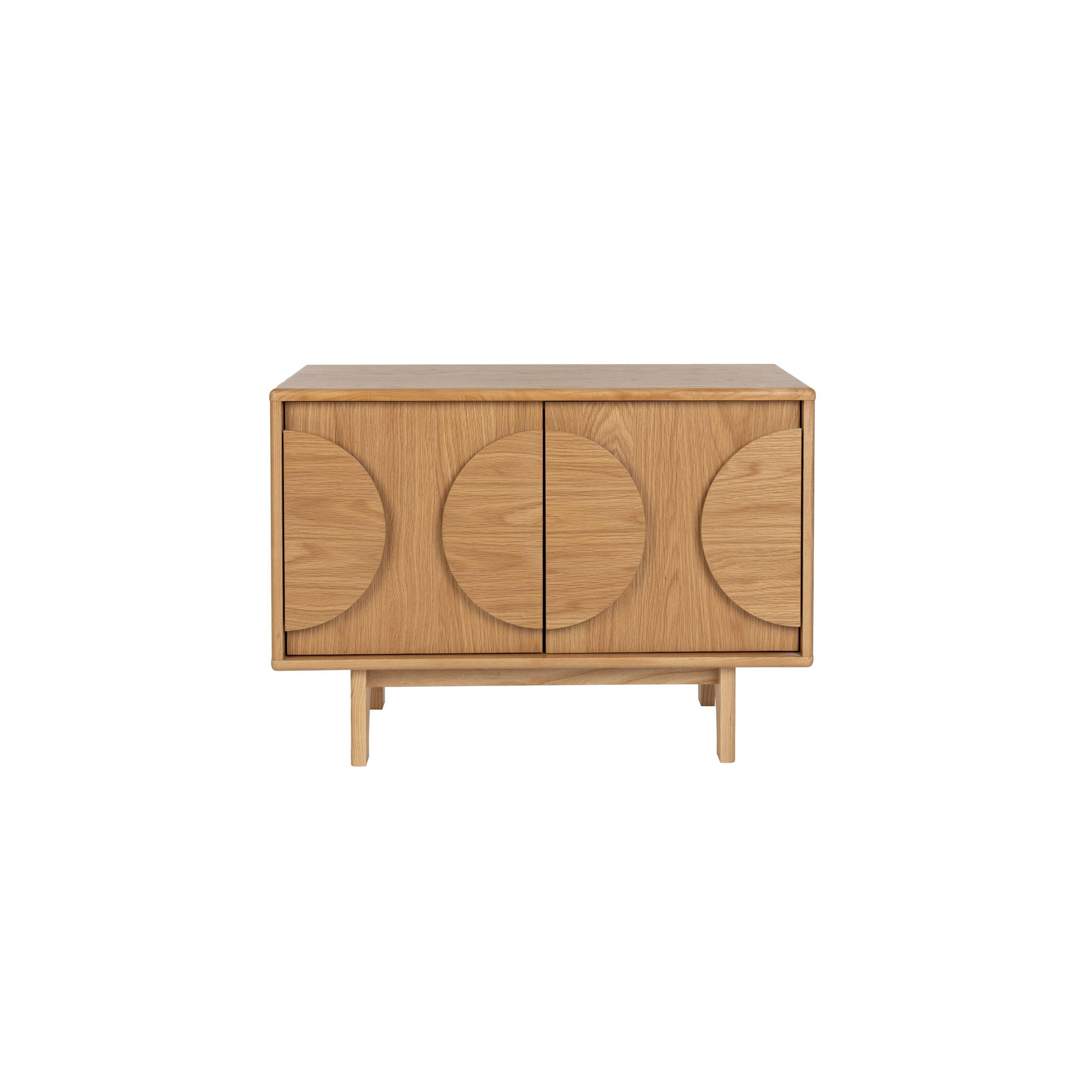 SIDEBOARD Groove mit 2 Türen Eichenholz Natur - Naturfarben, Holzwerkstoff (82/58/40cm) - Zuiver