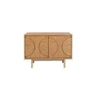 SIDEBOARD Groove mit 2 Türen Eichenholz Natur - Naturfarben, Holzwerkstoff (82/58/40cm) - Zuiver