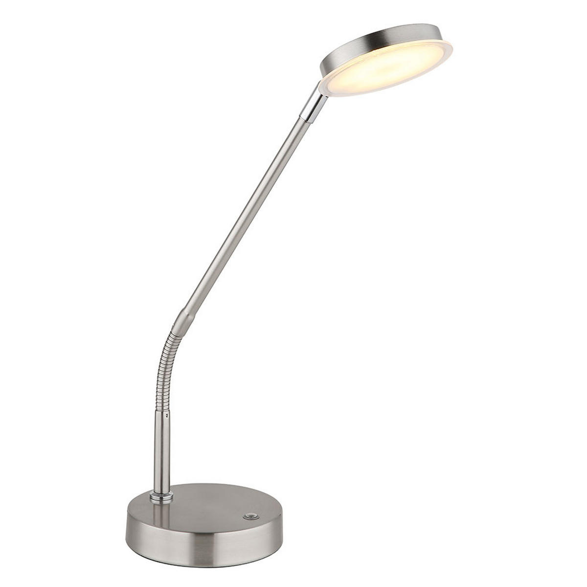 LED TISCHLEUCHTE SILVIO, SILBER, METALL, FLEXIBLER ARM - Silberfarben, Metall (43/13/53.5cm) - Globo Lighting