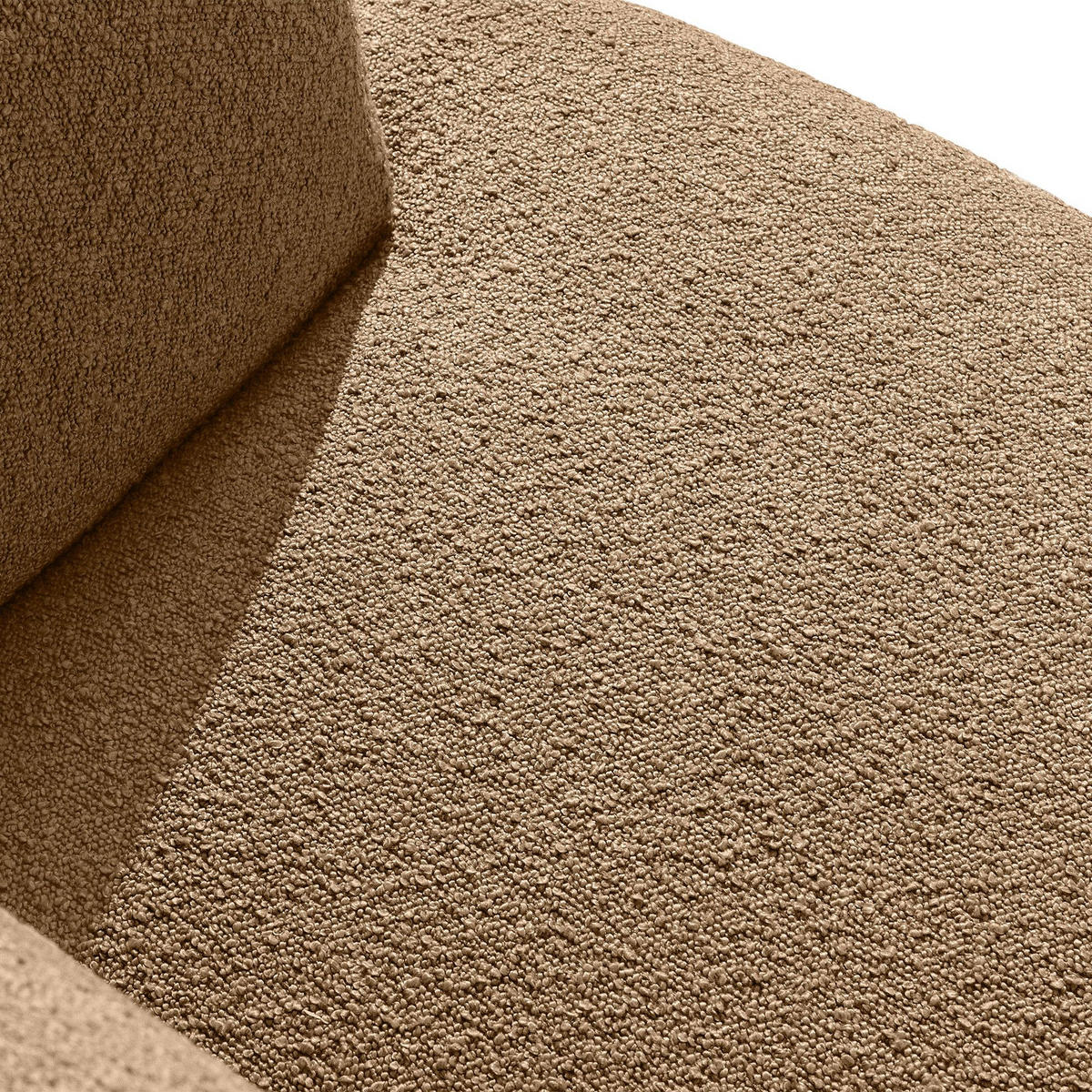 ECKSOFA LINKS VIRA, Dunkelbeige, Bouclé - Schwarz/Braun, Holz/Holzwerkstoff (300/160cm) - KONSIMO®