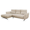 ECKSOFA Giovanni Z LCH, Seite: Links LC-2R - Creme/Schwarz, Holz/Textil (298/195cm) - MIRJAN24