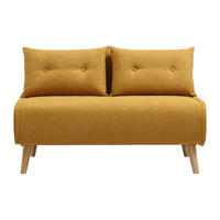 SCHLAFSOFA - 2 Personen - stoff - senffarben Valerio - Dunkelgelb, Holz/Textil (120/74/74cm) - Vente-Unique