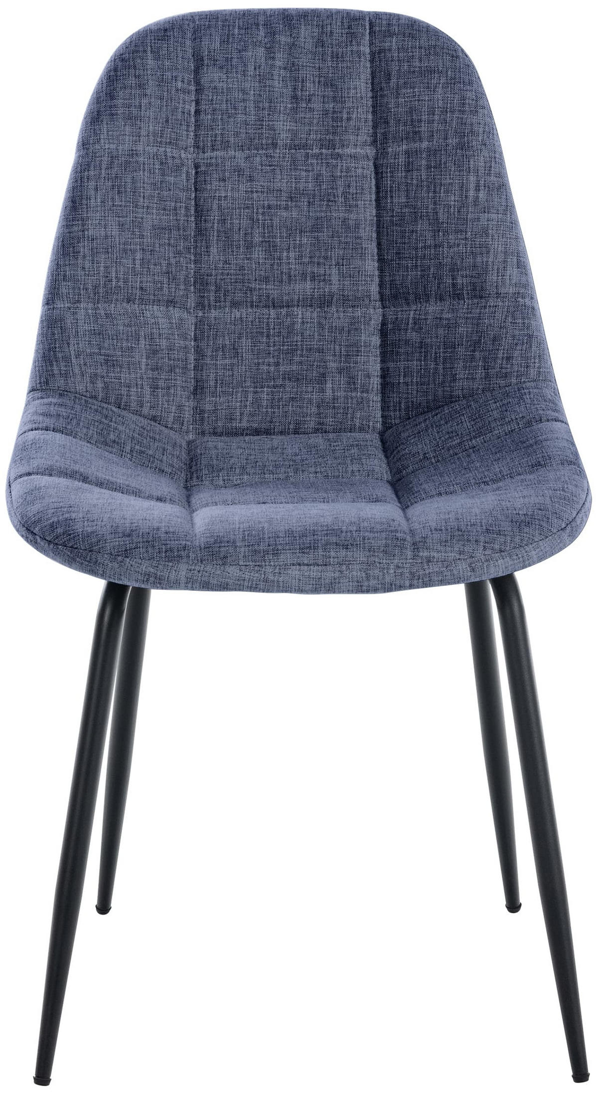 STUHL Stoff blau - Blau/Schwarz, Textil/Metall (46/82/52cm) - CLP