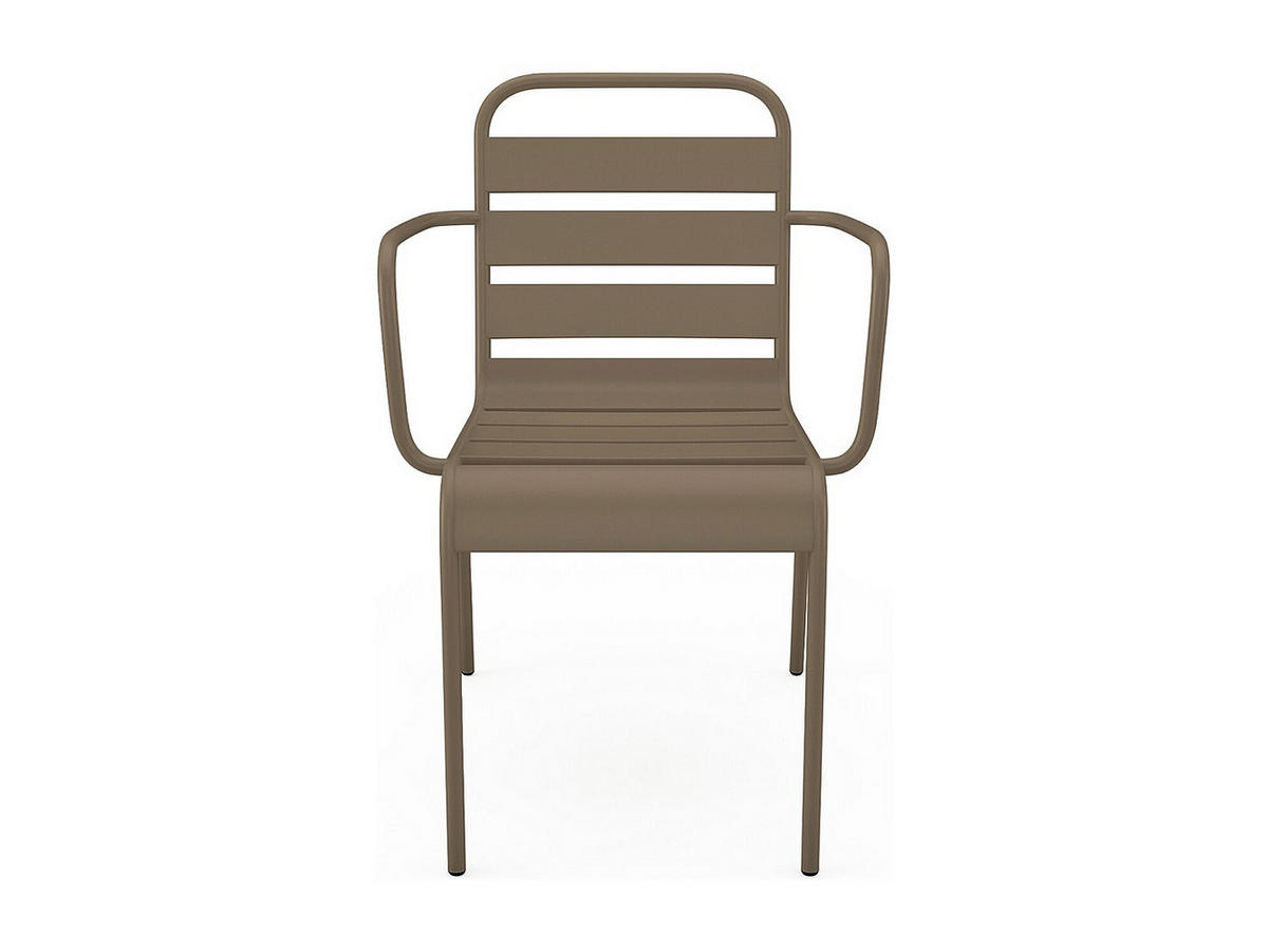 GARTENSESSEL stapelbar 2er-Set - Metall - Taupe - MIRMANDE von MYLIA - Braun, Metall (56/79/59cm) - Vente-Unique