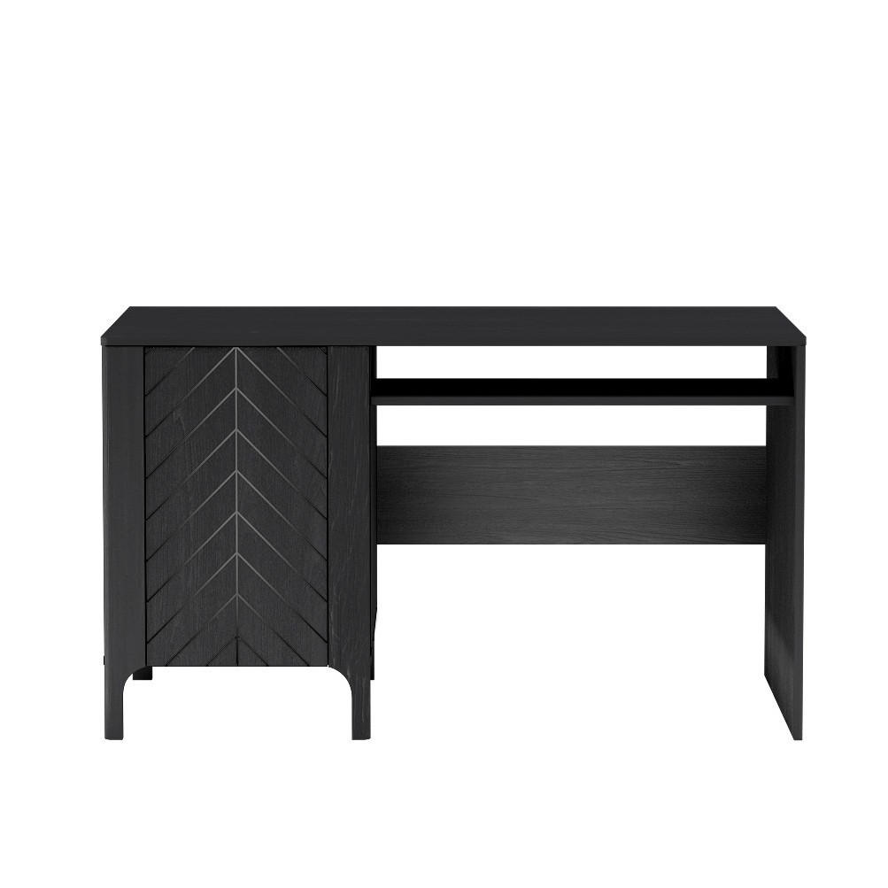 SCHREIBTISCH ALICANTE 135x60x77,5 cm Bürotisch Computertisch, Schwarz - Schwarz, Holzwerkstoff (60/135/77.5cm) - MASSENO