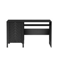 SCHREIBTISCH ALICANTE 135x60x77,5 cm Bürotisch Computertisch, Schwarz - Schwarz, Holzwerkstoff (60/135/77.5cm) - MASSENO