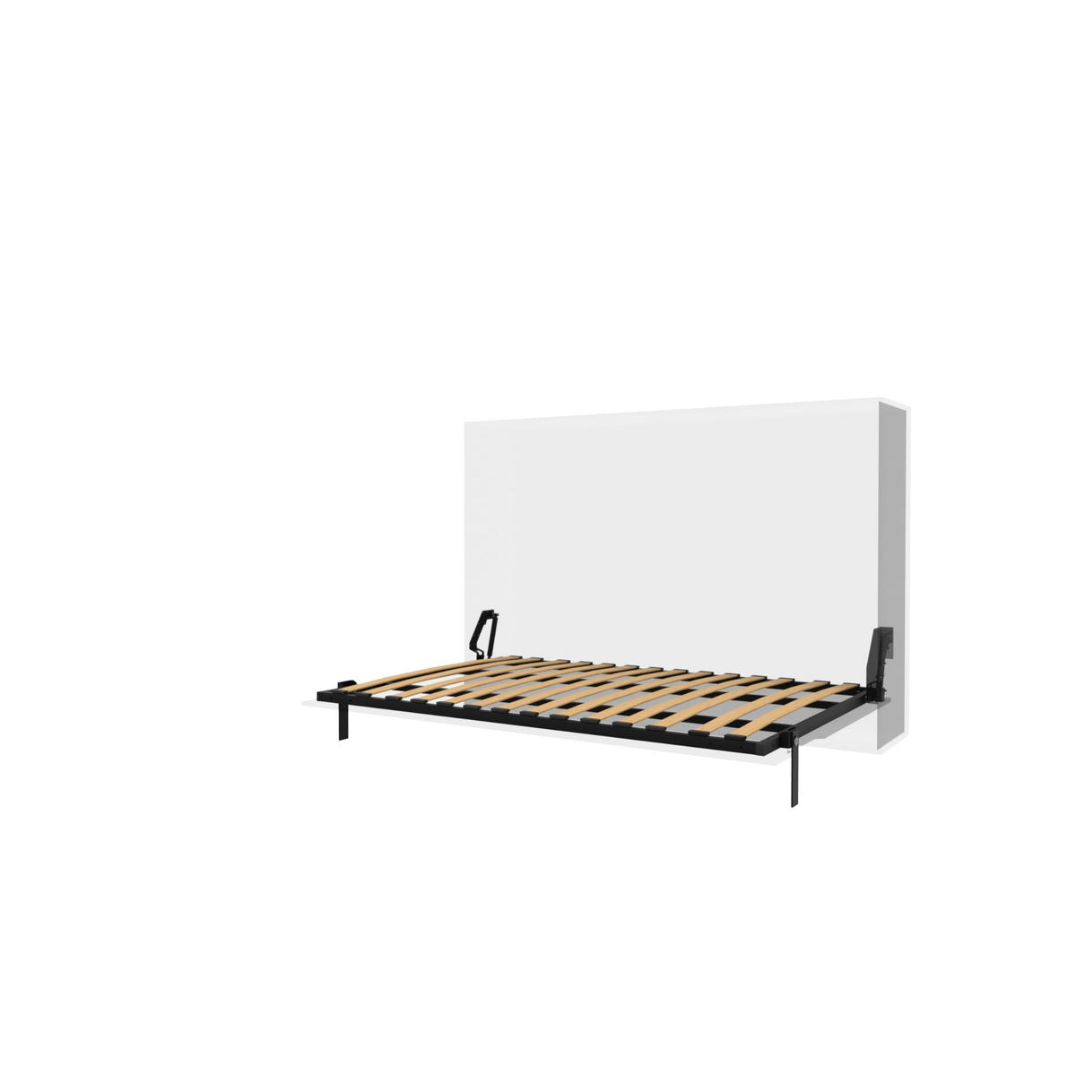 SCHRANKBETT Morphy Einbaubares 200x150 Horizontal - Weiß, Holz/Metall (200/150cm) - WallBedKing