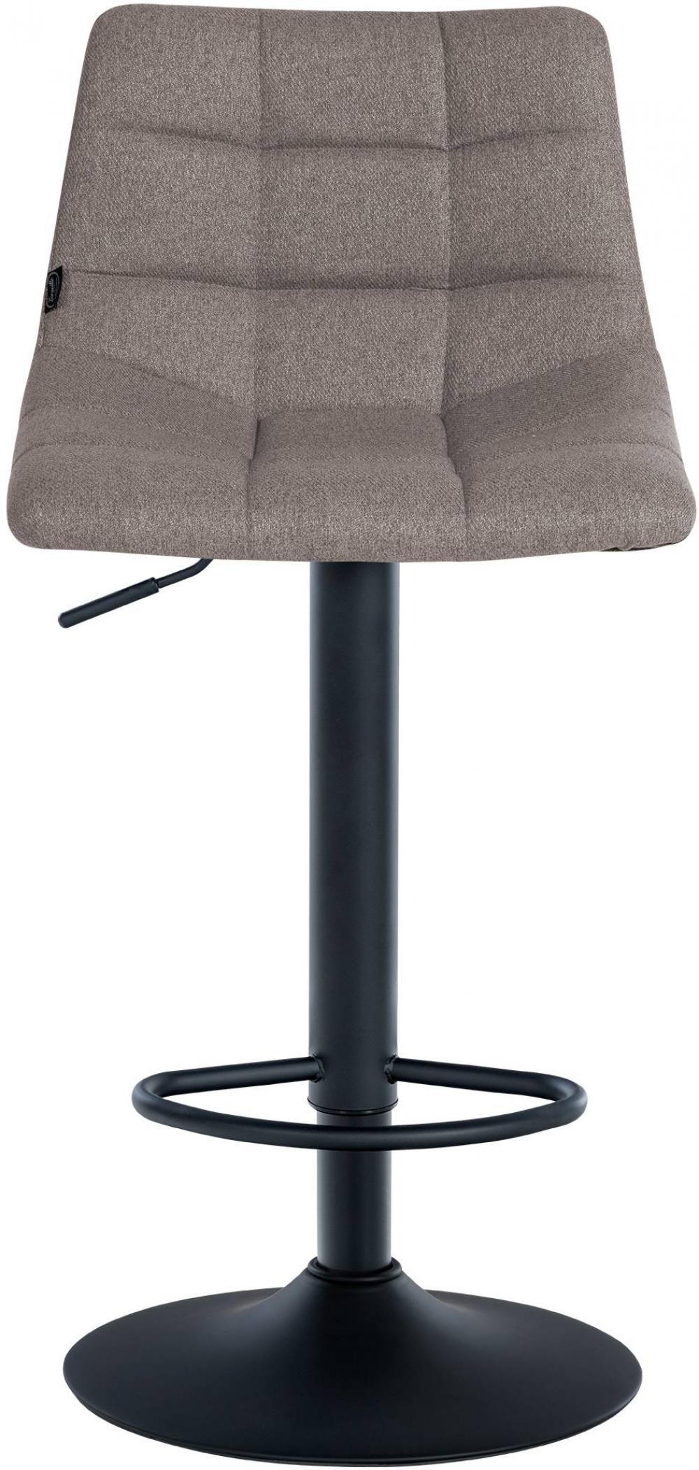 BARHOCKER Stoff grau - Schwarz/Grau, Textil/Metall (43/87/46.5cm) - CLP