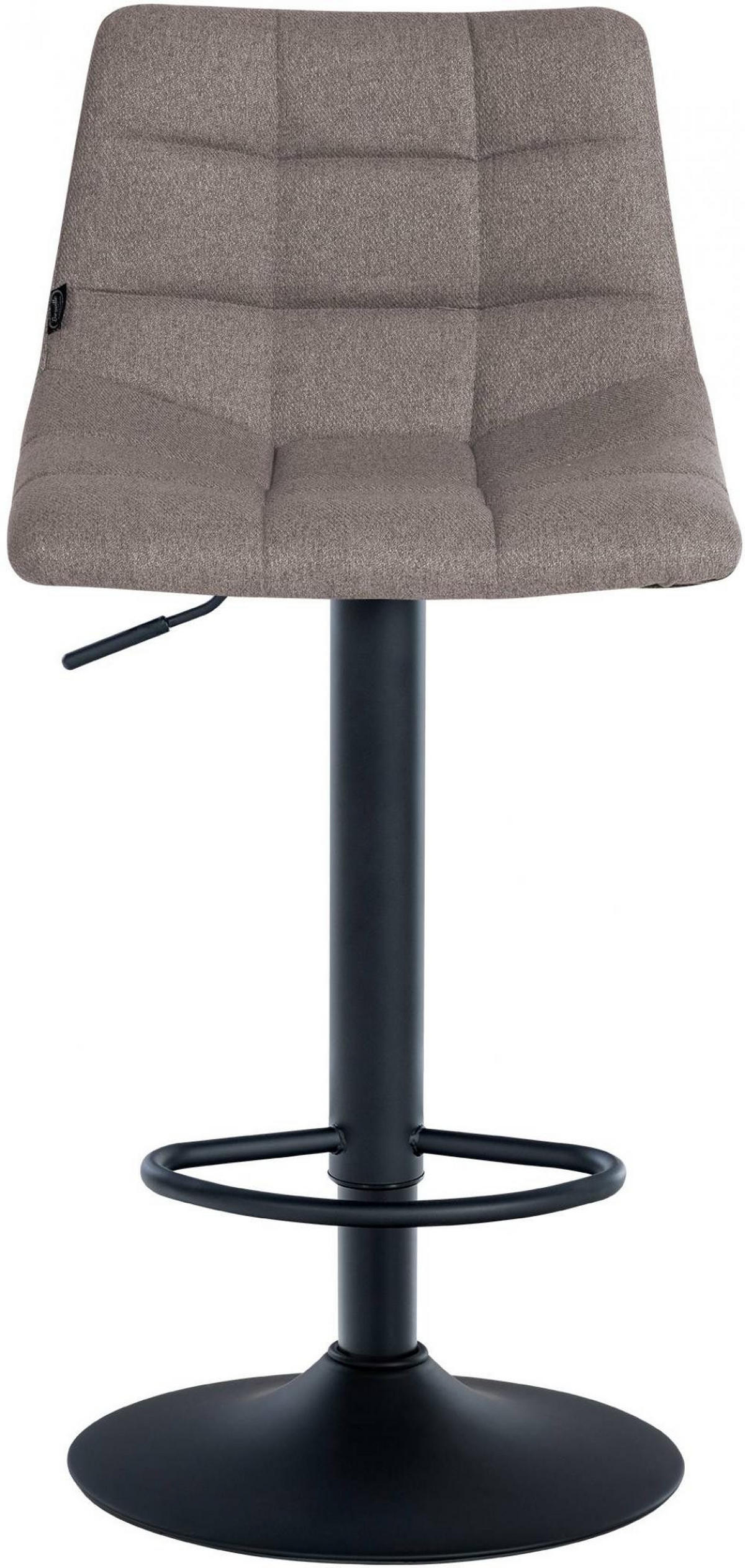 BARHOCKER Stoff grau - Schwarz/Grau, Textil/Metall (43/87/46.5cm) - CLP
