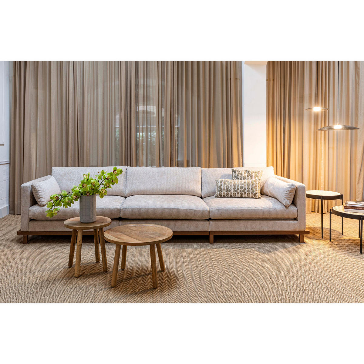 SOFA 4,5-SITZER Blossom Sand/ Beige - Beige/Creme, Textil (335/80/101cm) - Zuiver