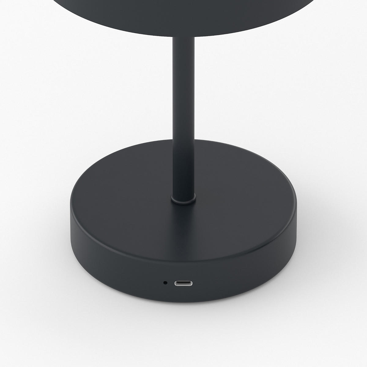 AKKU-TISCHLEUCHTE - Eisen / Kunststoff - Dimmbar - Schwarz, Metall (13/13/25cm) - home24