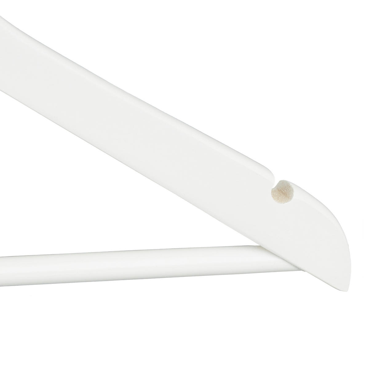 50XKLEIDERBÜGEL - Weiß, Holz/Metall (45/23.5/1cm) - Relaxdays