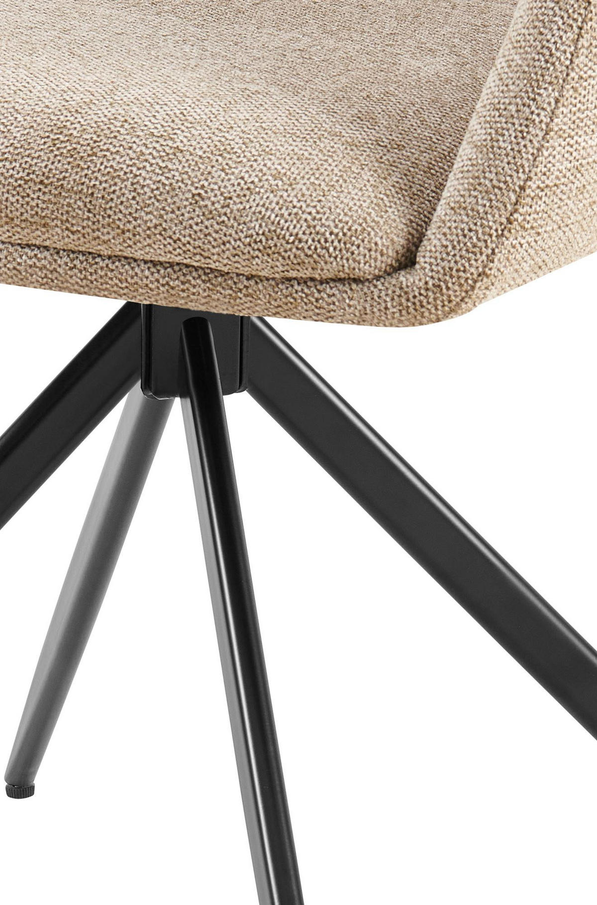 ARMLEHNENSTUHL Stoff taupe - Taupe/Schwarz, Textil/Metall (56/81/62cm) - CLP