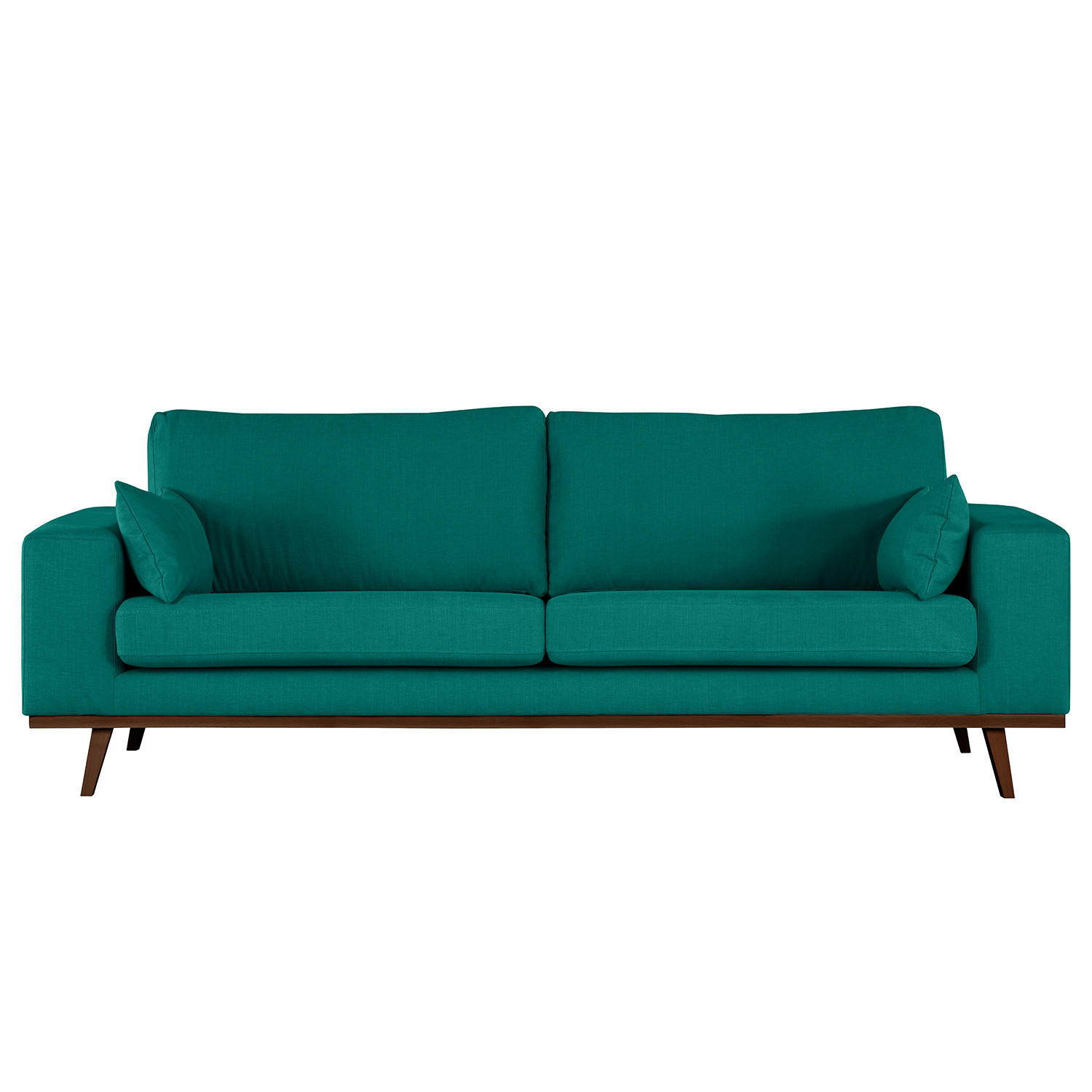 2-SITZER SOFA - Buchefarben/Petrol, Textil (197/81/88cm) - home24