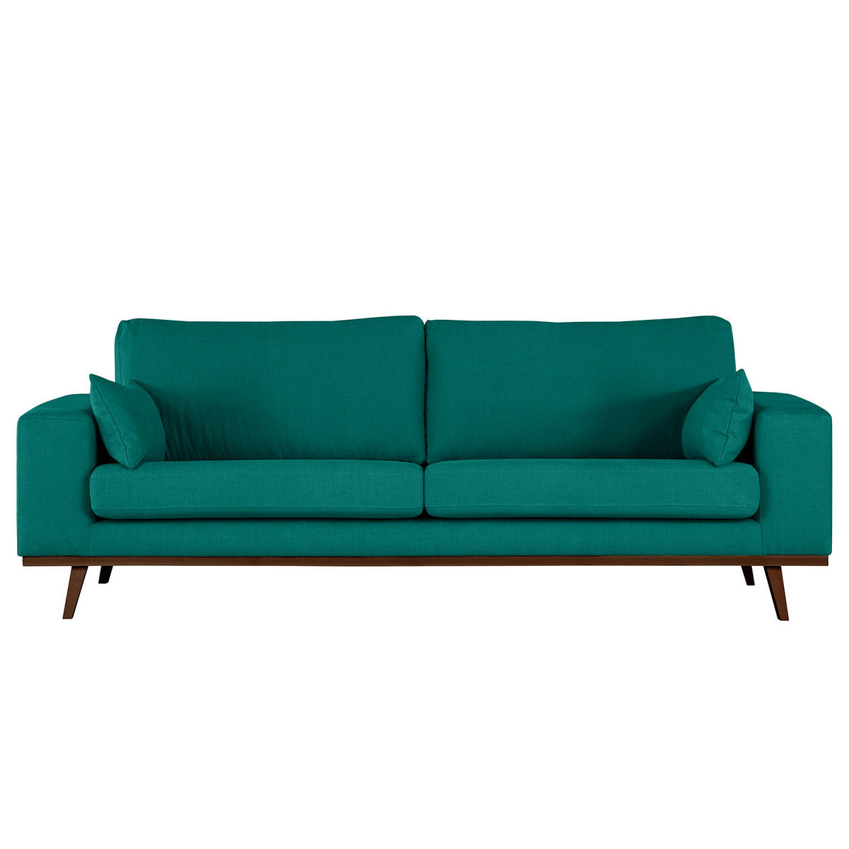 2-SITZER SOFA - Buchefarben/Petrol, Textil (197/81/88cm) - home24
