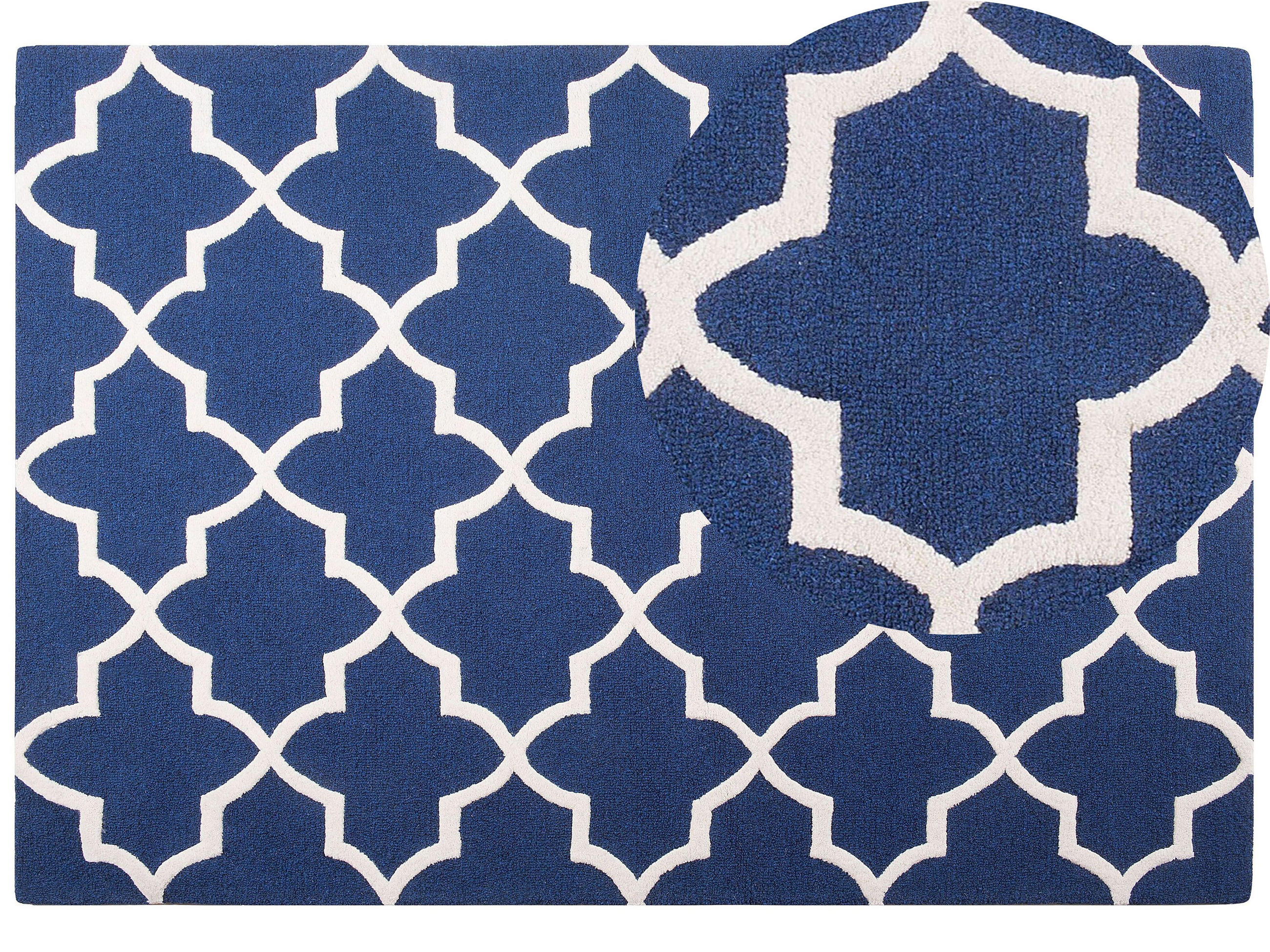 KURZFLOR-TEPPICH Silvan 230/160 cm - Blau, Textil (160/230cm) - Beliani