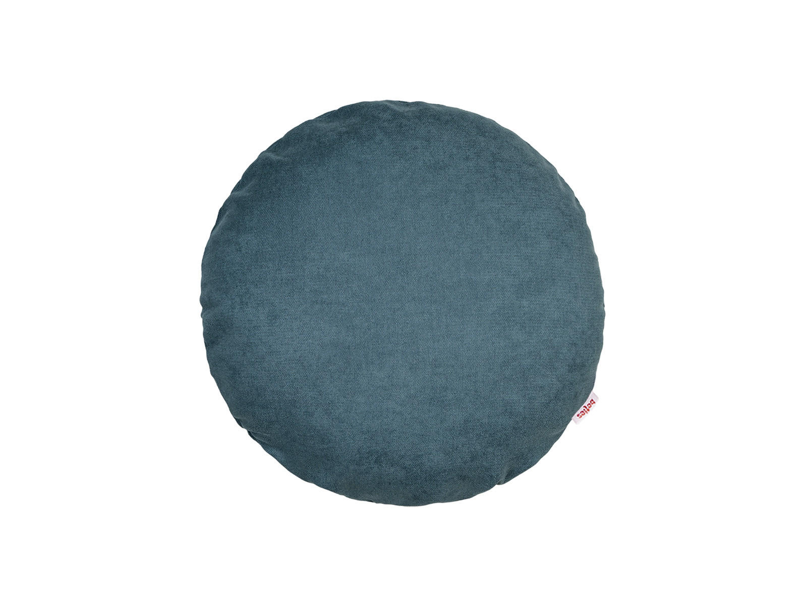 KISSENHÜLLE Rund FarbTon Chenille-Haptik nordlicht-blau 40 cm Ø - Blau, Textil (40/40cm) - beties Heimtextil